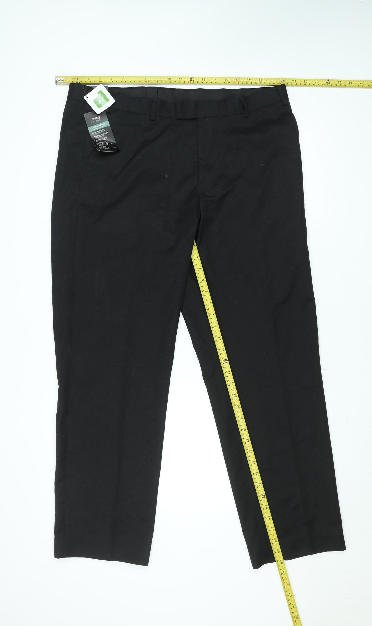 Marks and Spencer Men's Black Regular Fit Dress Trousers 34W 30L