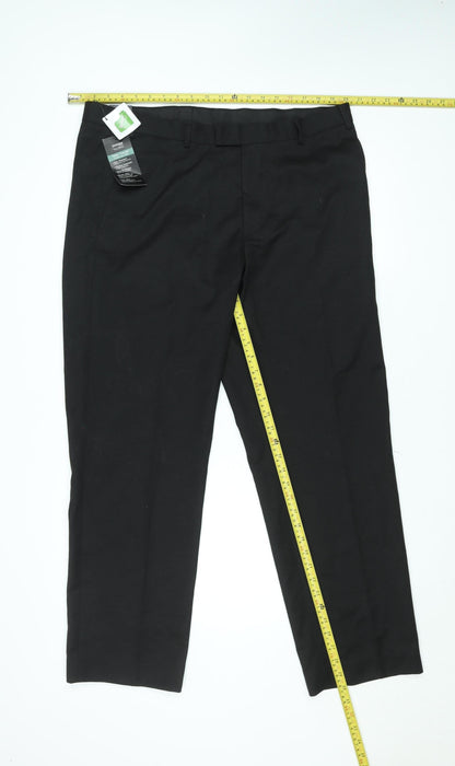 Marks and Spencer Men's Black Regular Fit Dress Trousers 34W 30L