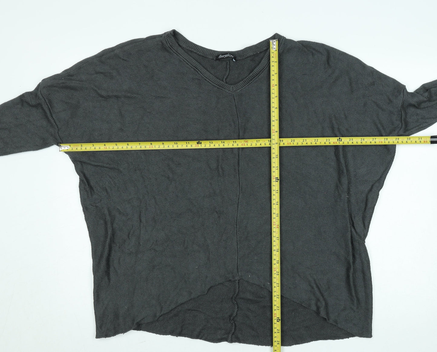 Womens UK Size L Obsession Grey Tunic Blouse
