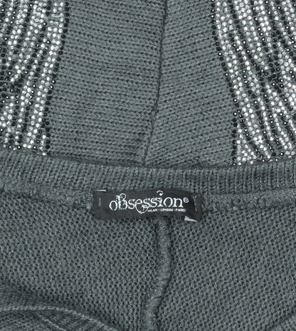 Womens UK Size L Obsession Grey Tunic Blouse