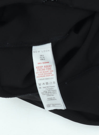 New Look Women’s Black Size 6 High Rise Paperbag Tapered Trousers