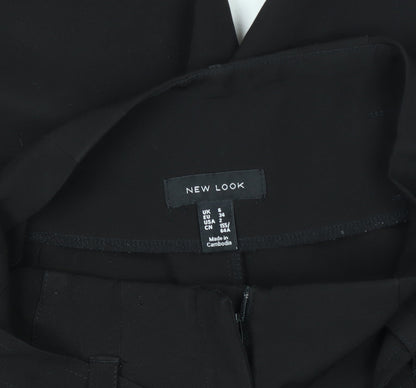 New Look Women’s Black Size 6 High Rise Paperbag Tapered Trousers