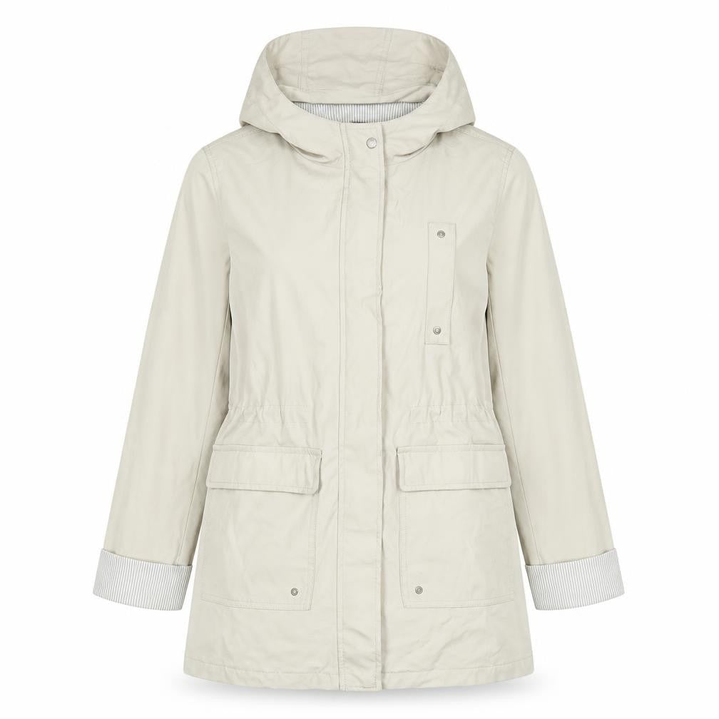 Womens UK Size 10 New Look Beige Parka Coat