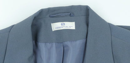 Womens UK Size M Essentials Regular Blue Suit Jacket