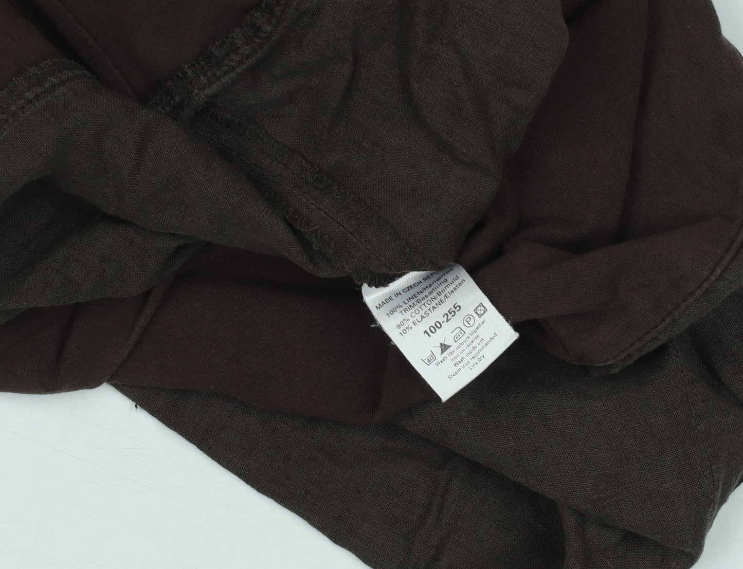 Next Maternity Brown Linen Wide-Leg Trousers Women’s UK 8 Short