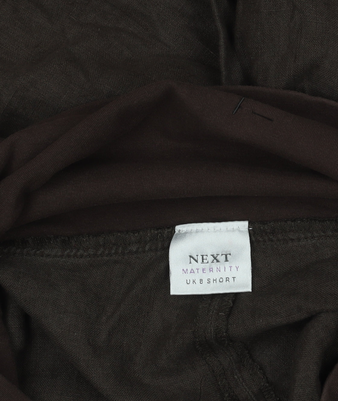 Next Maternity Brown Linen Wide-Leg Trousers Women’s UK 8 Short