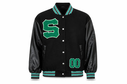 Womens UK Size 10 SheIn Black Varsity Jacket