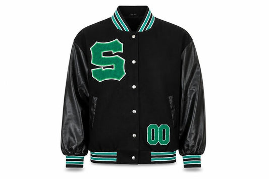 Womens UK Size 10 SheIn Black Varsity Jacket
