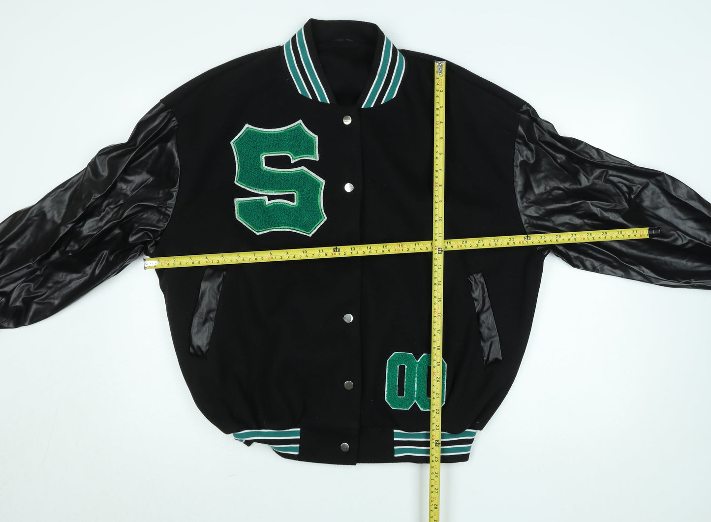 Womens UK Size 10 SheIn Black Varsity Jacket