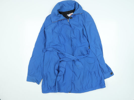 Womens UK Size L Purr Blue Rain Coat