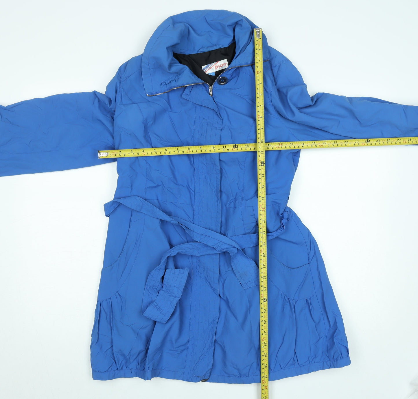 Womens UK Size L Purr Blue Rain Coat