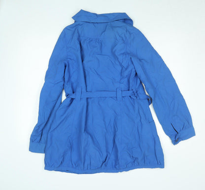 Womens UK Size L Purr Blue Rain Coat