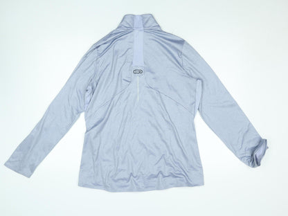 Decathlon Kalenji Men's Grey Long Sleeve 1/4 Zip Running Top M