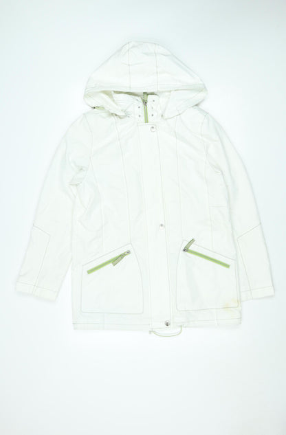 Womens UK Size 10 Summer Edition White Anorak Coat