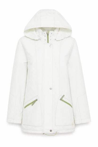 Womens UK Size 10 Summer Edition White Anorak Coat