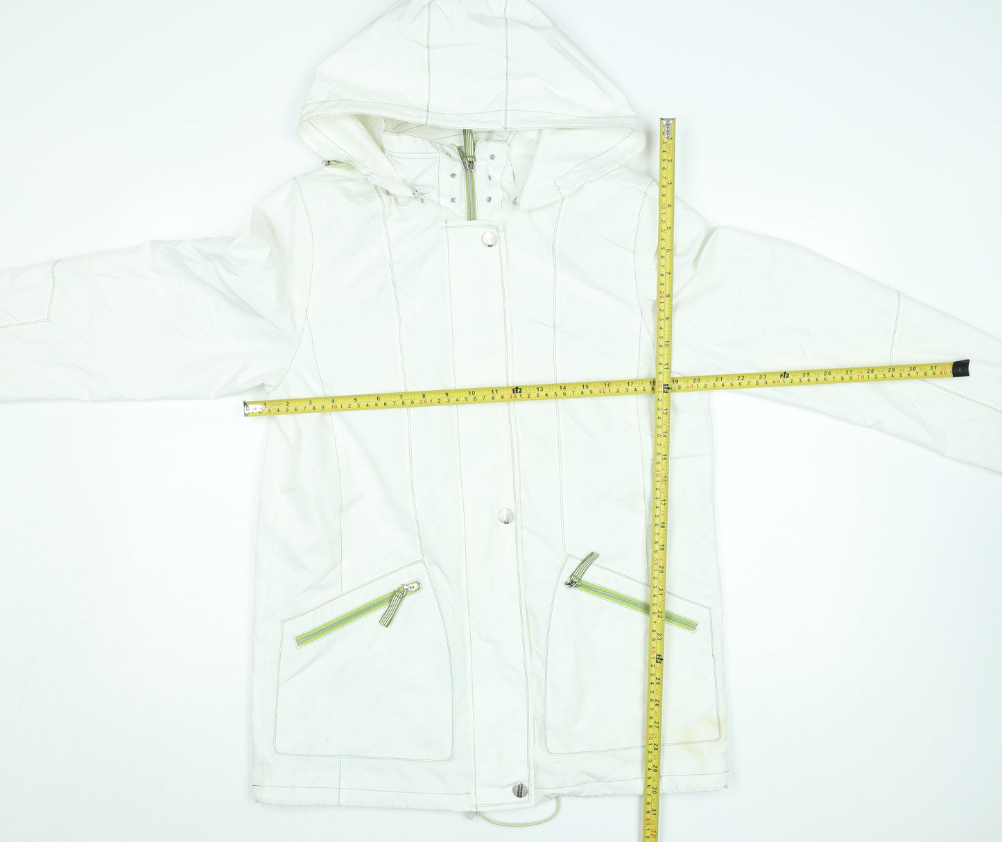 Womens UK Size 10 Summer Edition White Anorak Coat