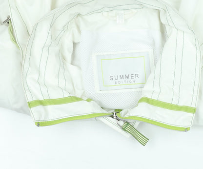 Womens UK Size 10 Summer Edition White Anorak Coat