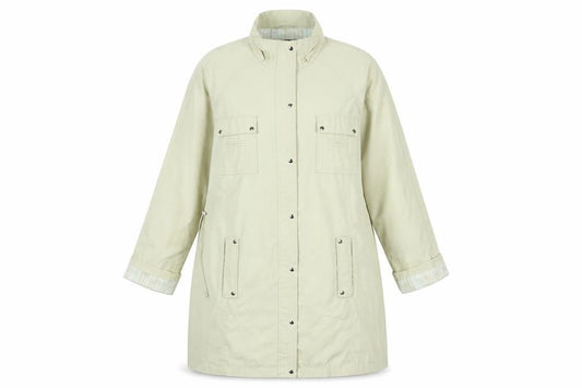 Womens UK Size 14 drizzle Beige Rain Coat