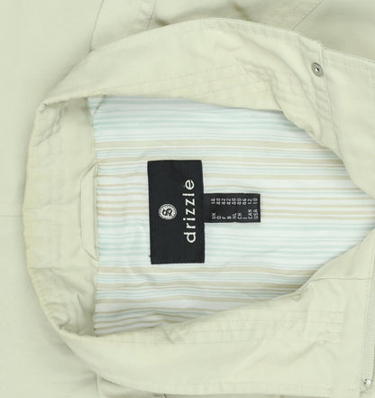 Womens UK Size 14 drizzle Beige Rain Coat