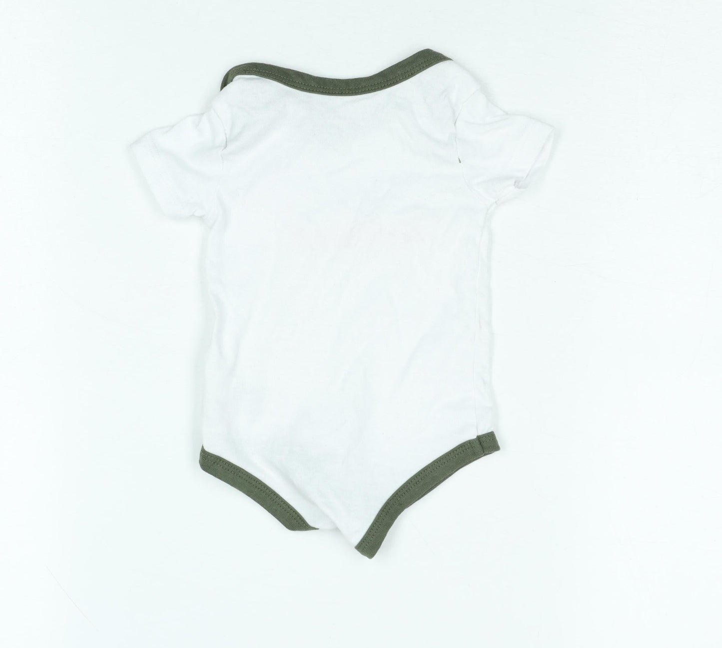 Reebok Unisex Baby White 0-3 Months Babygrow with Logo Design