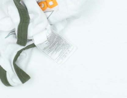 Reebok Unisex Baby White 0-3 Months Babygrow with Logo Design