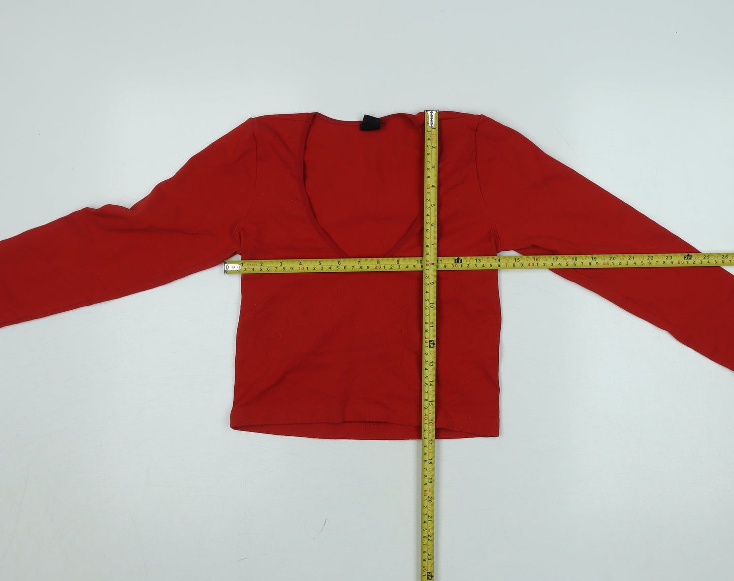 Womens UK Size L Urban Outfitters Red Cropped T-Shirt