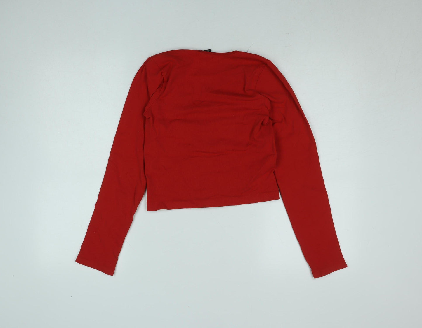 Womens UK Size L Urban Outfitters Red Cropped T-Shirt