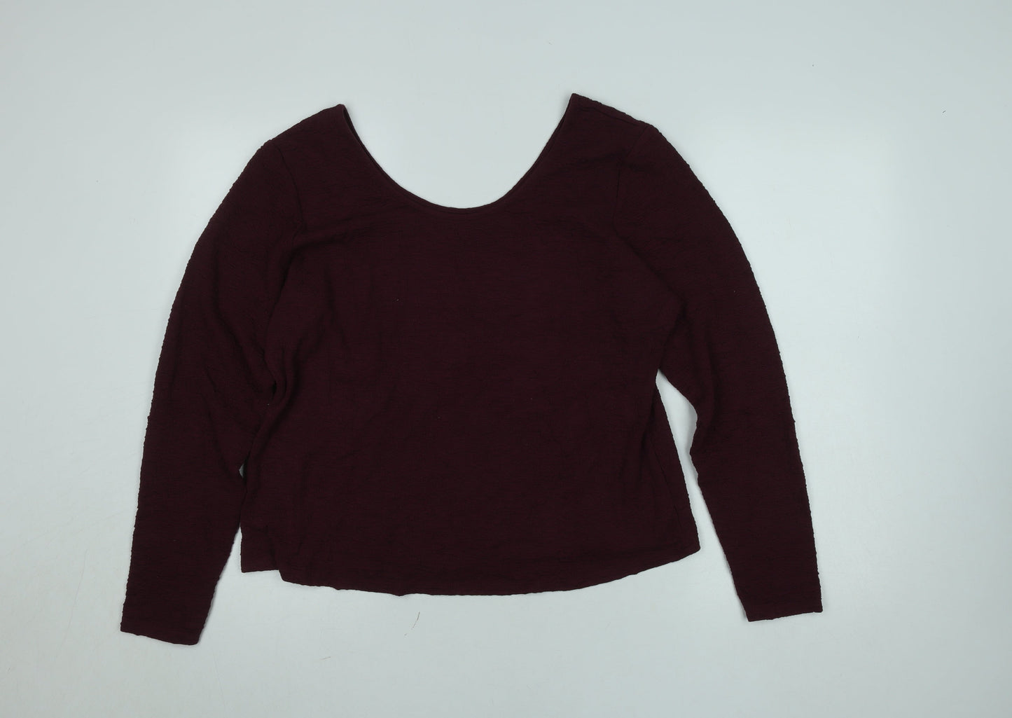 Womens UK Size XL Gallery Red Basic T-Shirt
