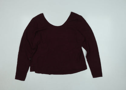 Womens UK Size XL Gallery Red Basic T-Shirt
