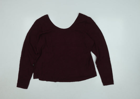 Womens UK Size XL Gallery Red Basic T-Shirt