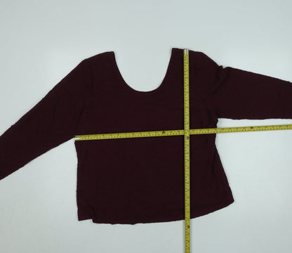 Womens UK Size XL Gallery Red Basic T-Shirt