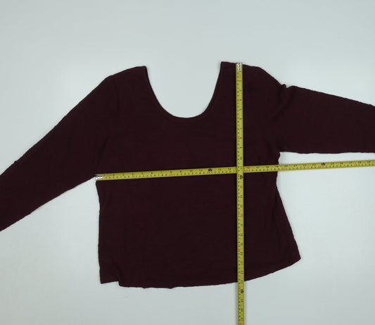 Womens UK Size XL Gallery Red Basic T-Shirt