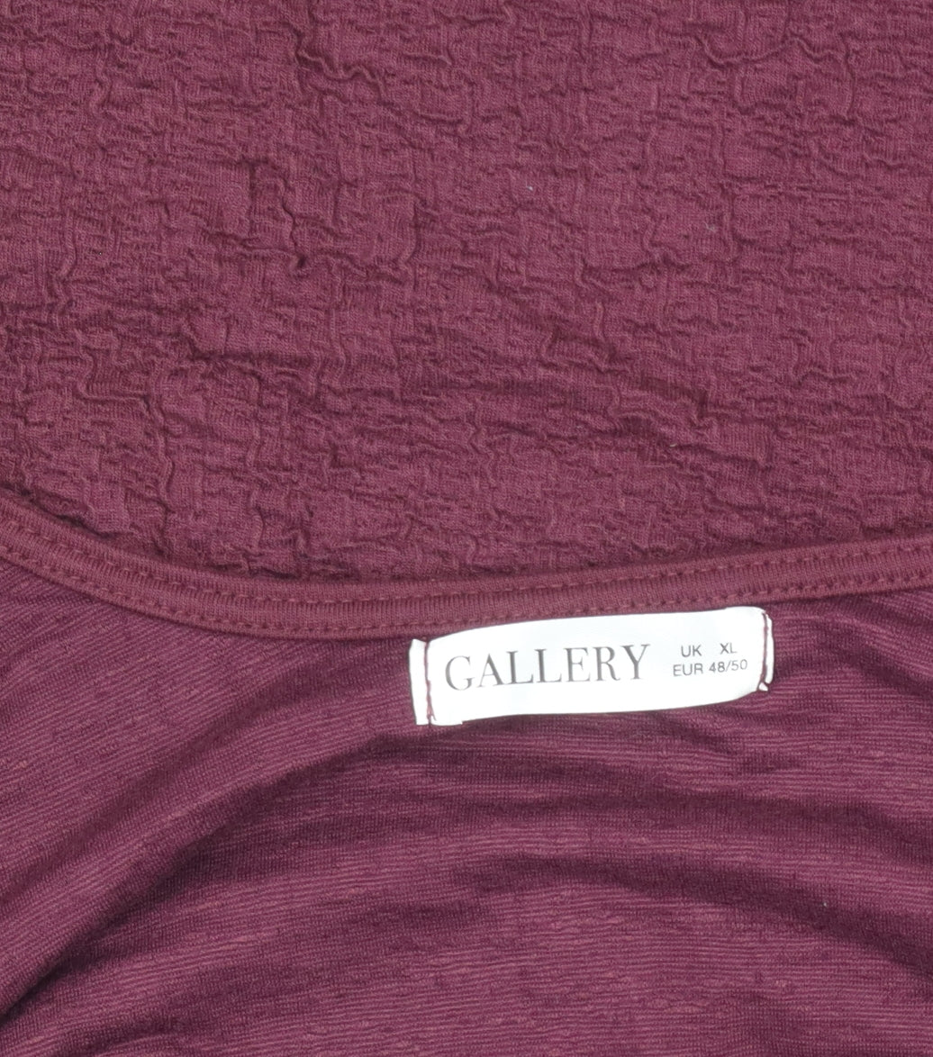 Womens UK Size XL Gallery Red Basic T-Shirt