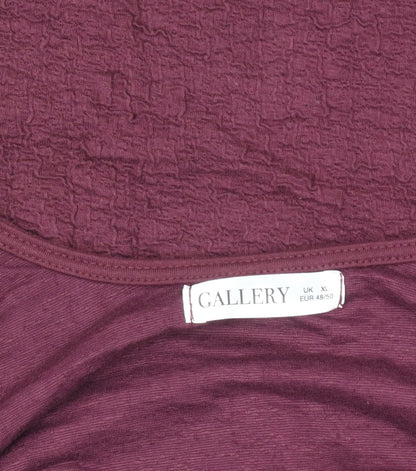 Womens UK Size XL Gallery Red Basic T-Shirt