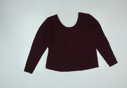 Womens UK Size XL Gallery Red Basic T-Shirt