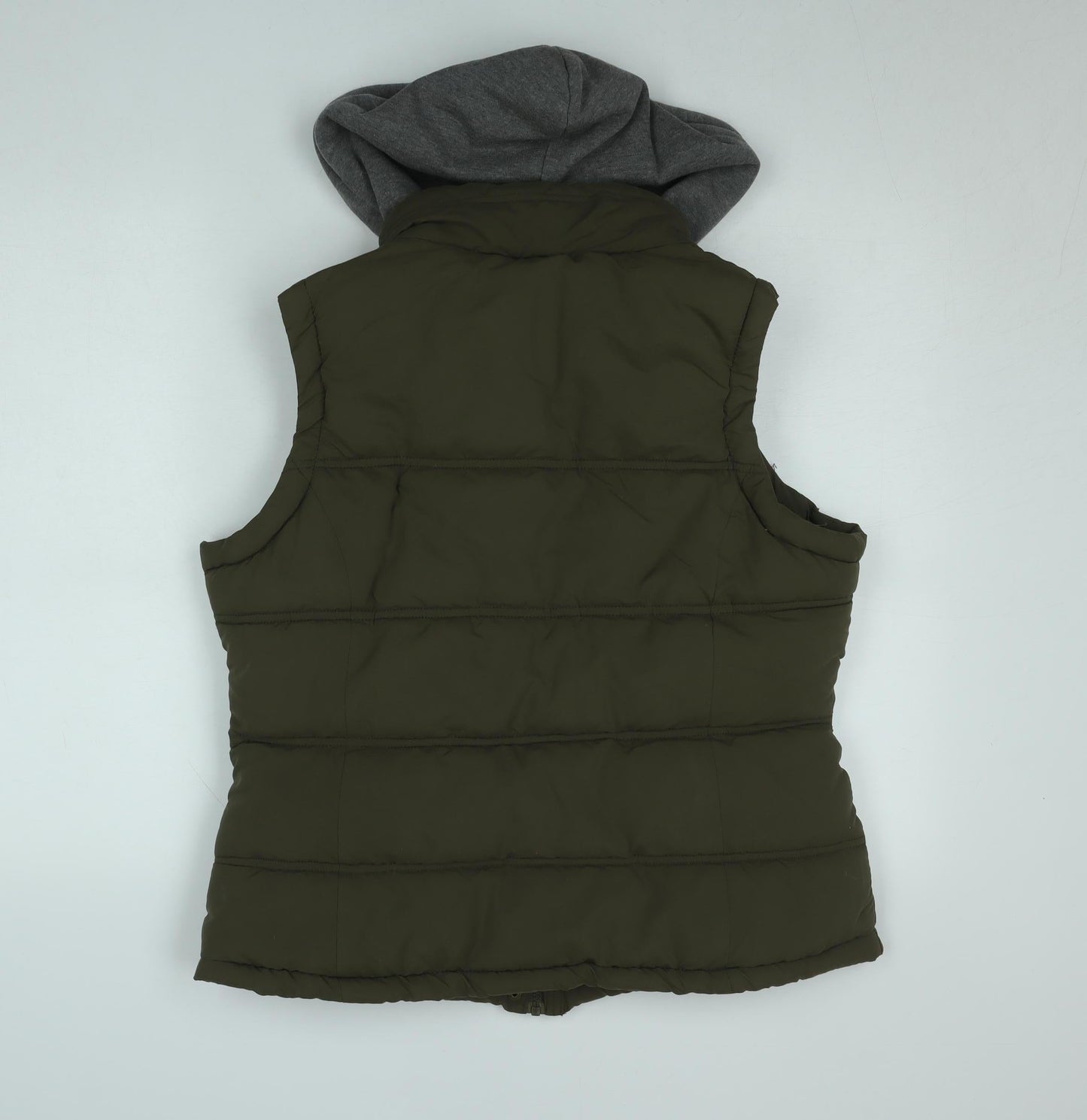 George Women's Green Hooded Puffer Waistcoat Size 16