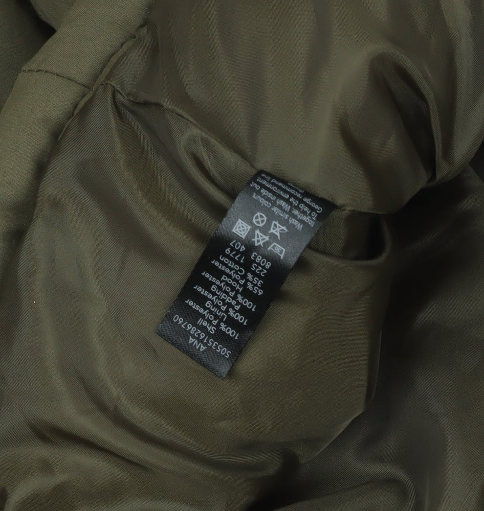 George Women's Green Hooded Puffer Waistcoat Size 16