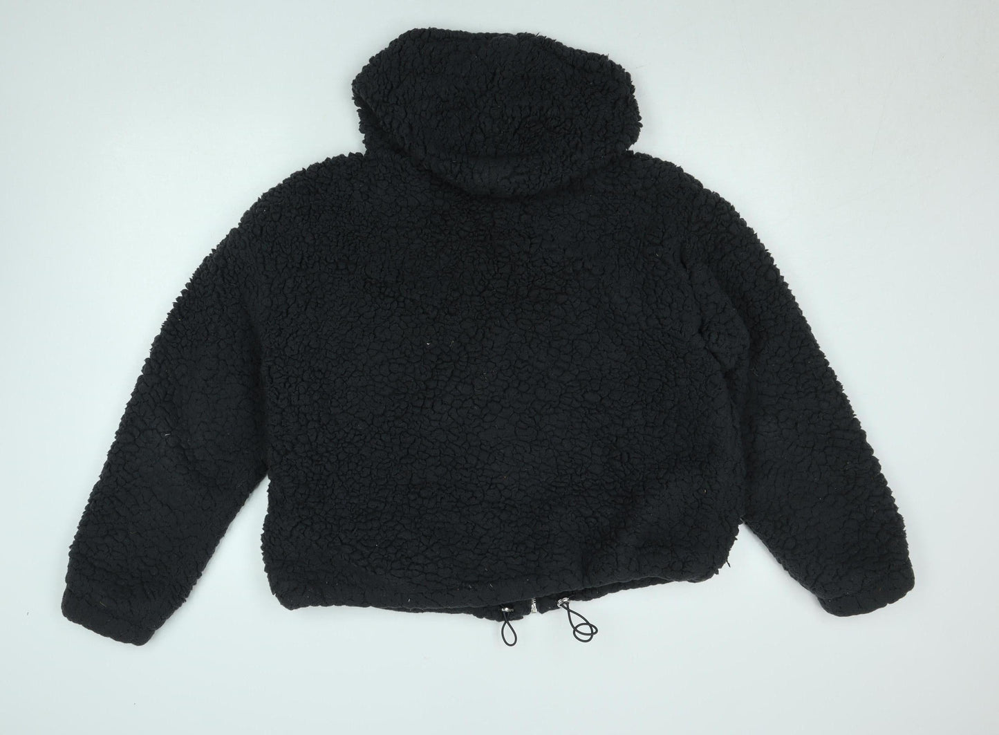 New Look Womens Black L Hooded Fleece Zip Jacket