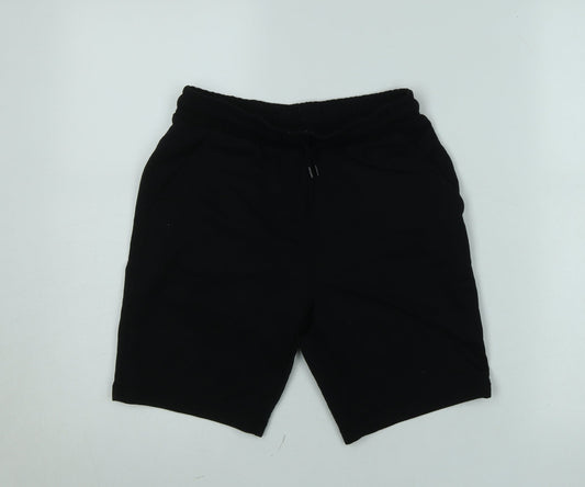 Dunnes Stores Boys Black Athletic Jersey Shorts Size 27in Elastic Waist