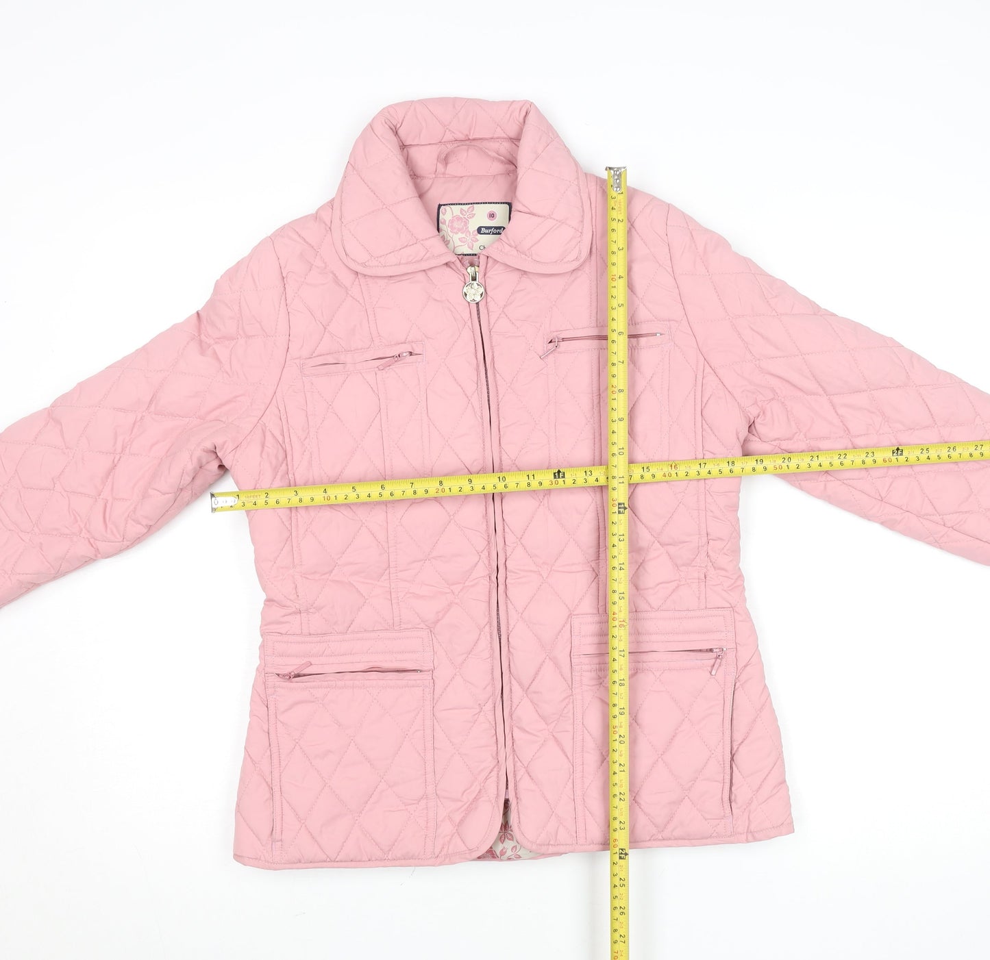 Womens UK Size 10 Champion Pink Quilted Coat