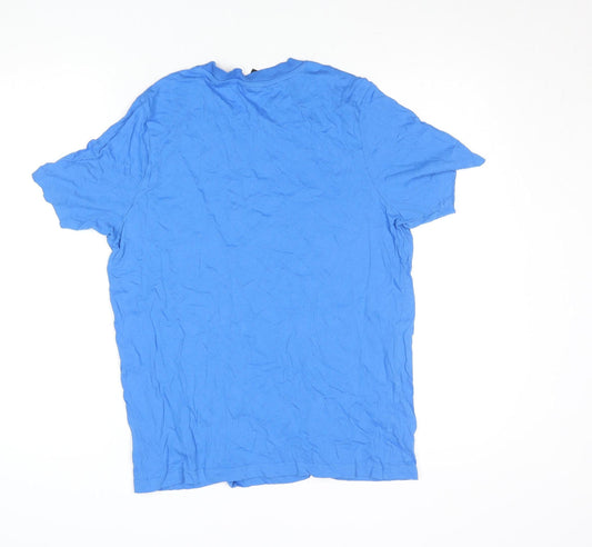 Womens UK Size M Donnay Blue Basic T-Shirt