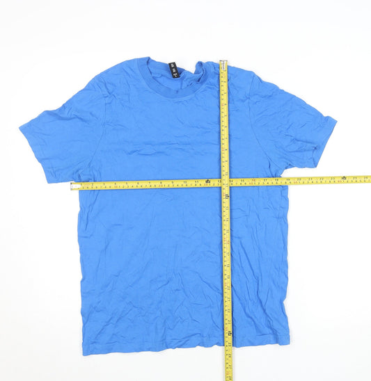 Womens UK Size M Donnay Blue Basic T-Shirt