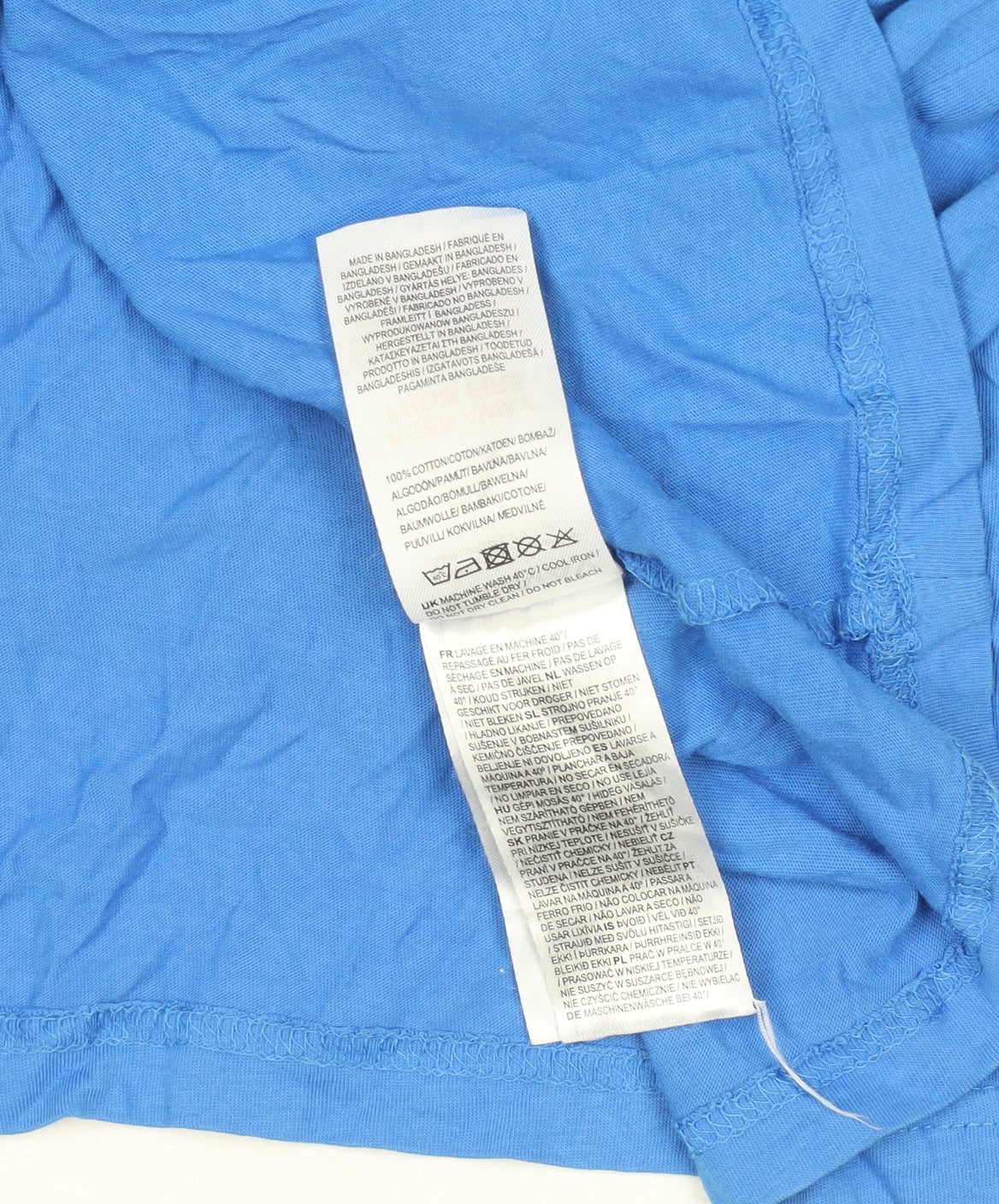 Womens UK Size M Donnay Blue Basic T-Shirt