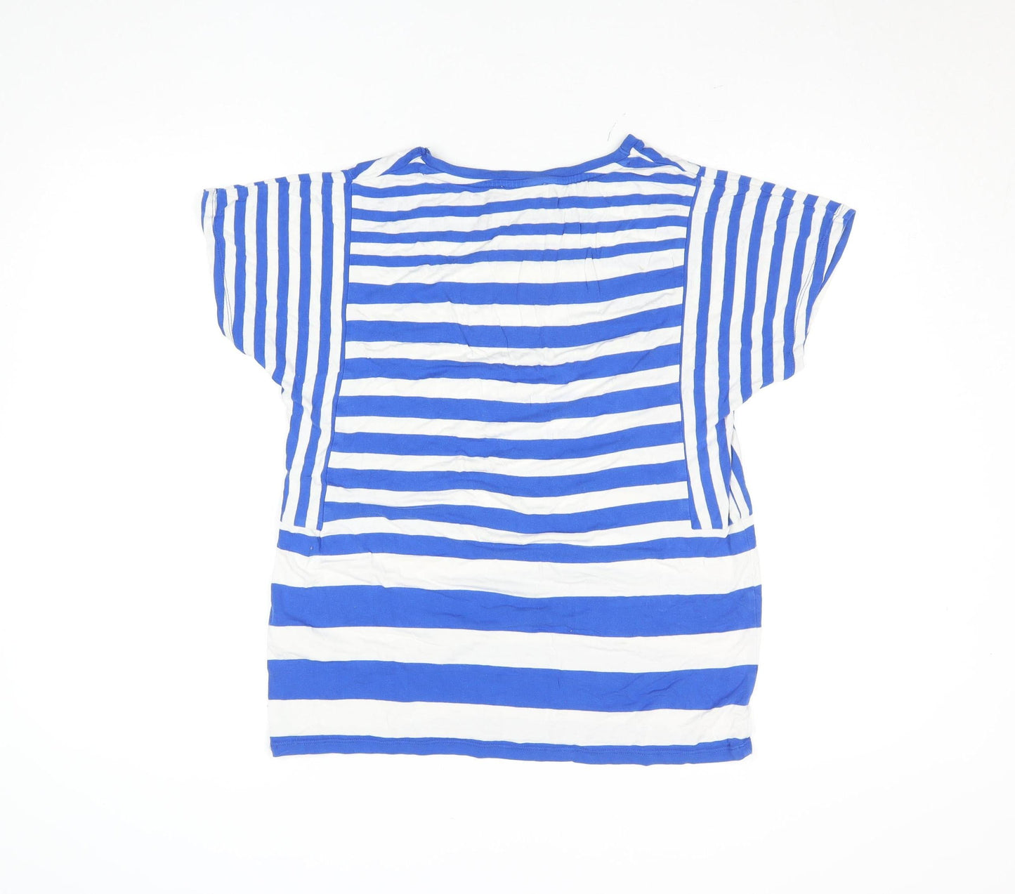 Womens UK Size 10 Warehouse Blue Basic T-Shirt