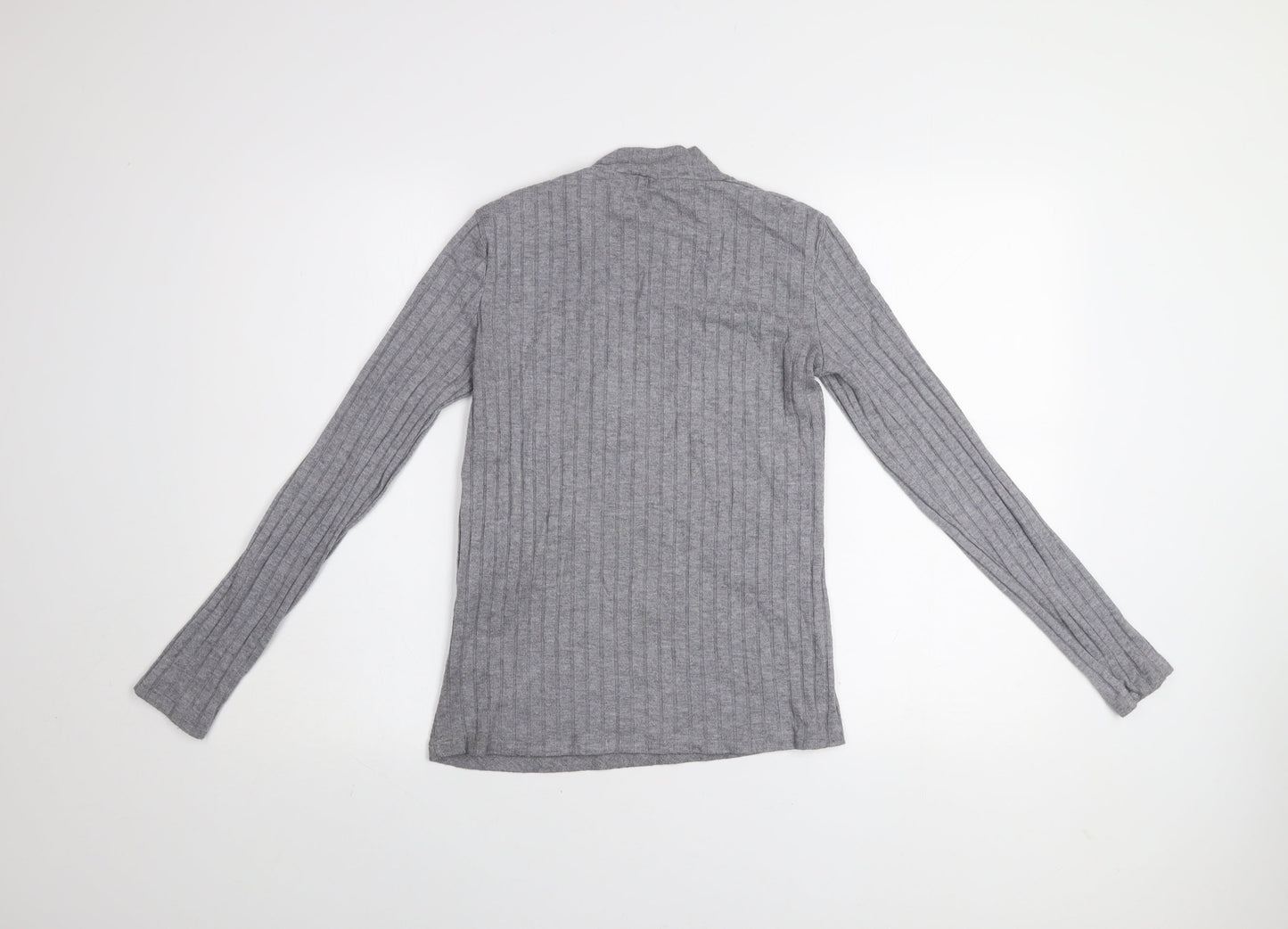 Womens UK Size 10 Mango Grey Basic T-Shirt