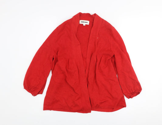 Gerard Women’s Red Knit Open Cardigan L Lightweight Viscose Blend