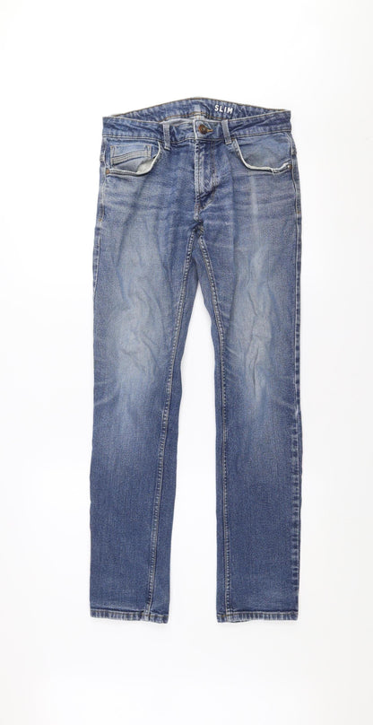 Dunnes Stores Men's Blue Slim Fit Straight Leg Denim Jeans 30W 32L