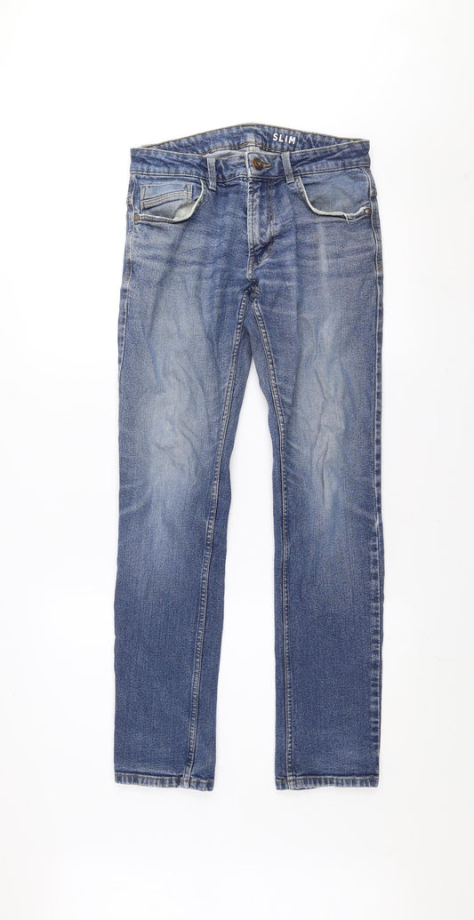 Dunnes Stores Men's Blue Slim Fit Straight Leg Denim Jeans 30W 32L