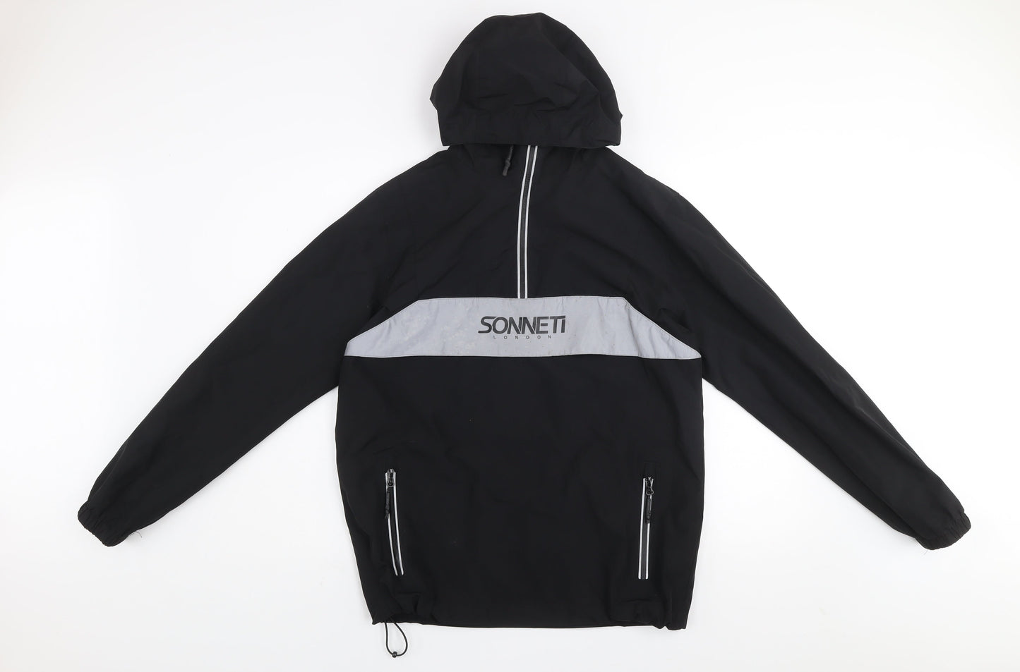 Boys UK Size 13-14 Years Sonneti Black Windbreaker Coat