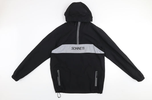 Boys UK Size 13-14 Years Sonneti Black Windbreaker Coat